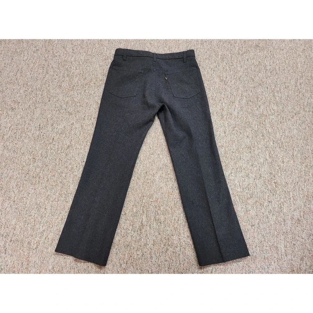 Levis Action Slacks Mens 34x30 Grey Vintage Boot Cut Sta-Prest Trousers 517-6259